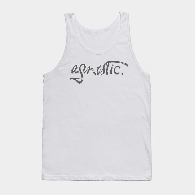 Agnostic Paint Script by Tai's Tees Tank Top by TaizTeez